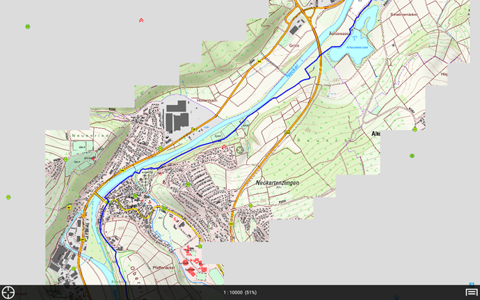 Funktion "Alle Kacheln herunterladen" im Track-Menü.
