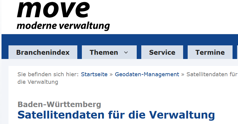 Artikel move moderne verwaltung - Satellitendaten