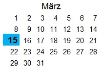 Kalender März Kalender März