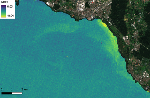 Unterschiede in der Wasserqualität (Chlorophyllgehalt)